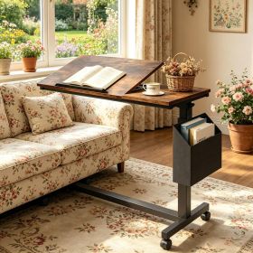 Height Adjustable Mobile C Table End Table Sofa Snack Table for Home Comfort And Convenience