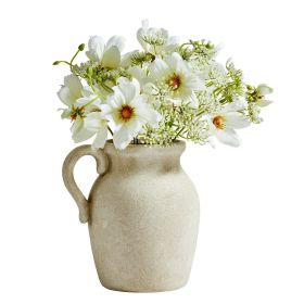 11"H Artificial Wild Flower in Ceramic Jug Vase