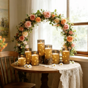 Flameless LED Candles with Timer 12 Pc Flickering Flameless Candles for Romantic Ambiance and Home Decoration Stable Acrylic Shell
