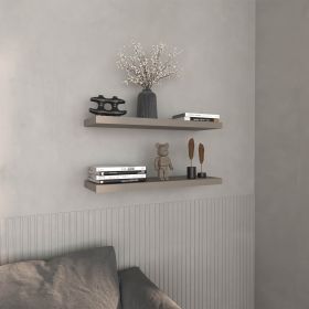 Floating Shelves 1.50" H, 2 Shelves, Taupe