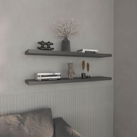 Floating Shelves 1.50" H, with 2 Shelf, Matt Gray