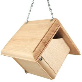 Hand Crafted Pine Wood Hanging Bird House for Carolina Wrens - Made in USA