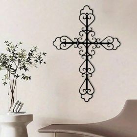 CIFbuy Metal Baked Paint Hollowed Cross Wall Art Christian Religious Home Decor - TikTok, Temu Pickup (Option: Defaulttitle)