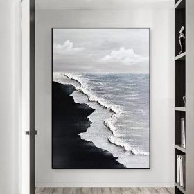 Handmade Modern Ocean Wave Oil Painting On Canvas Abstract Oil Painting Hand Painted Large Wall Art For Home Decor (Style: 01, size: 80x120cm)